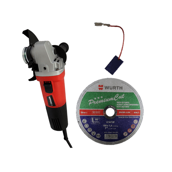 KIT AMOLADORA 900W + 150 DISCO PREMIUM CUT 115,1,0 MM